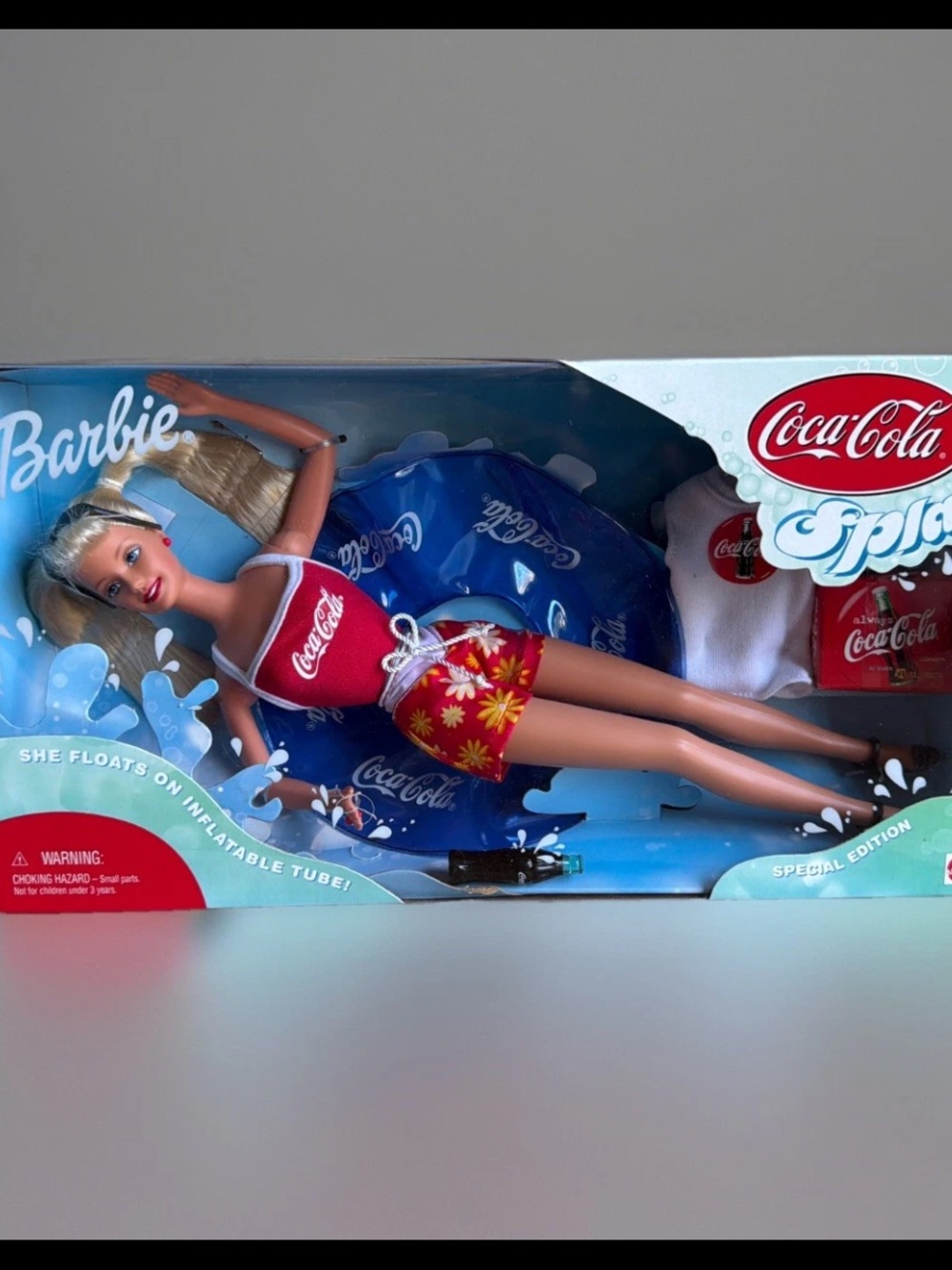 1999 Barbie Coca Cola Splash Doll Special Edition #25590 New in Unopened Box